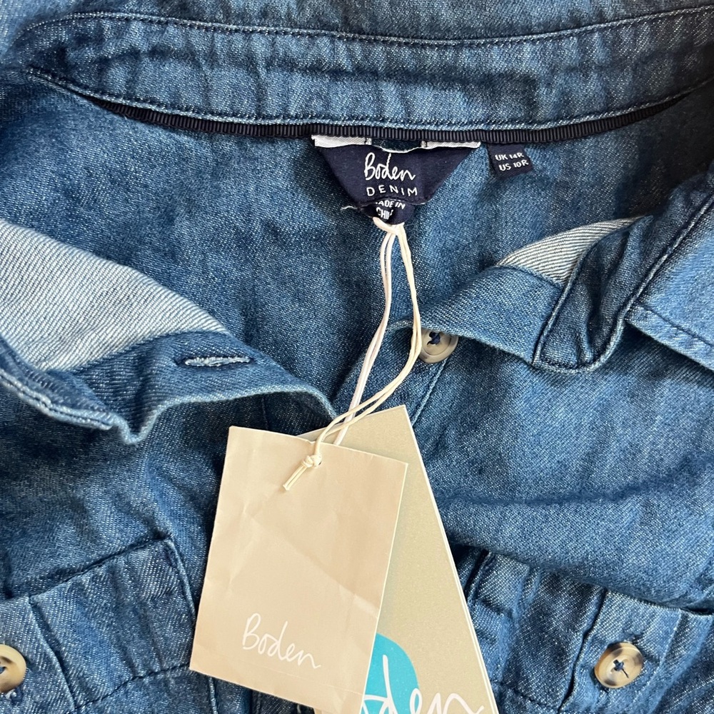 Boden Brand New Blue Denim Dress - Picture 2 of 5